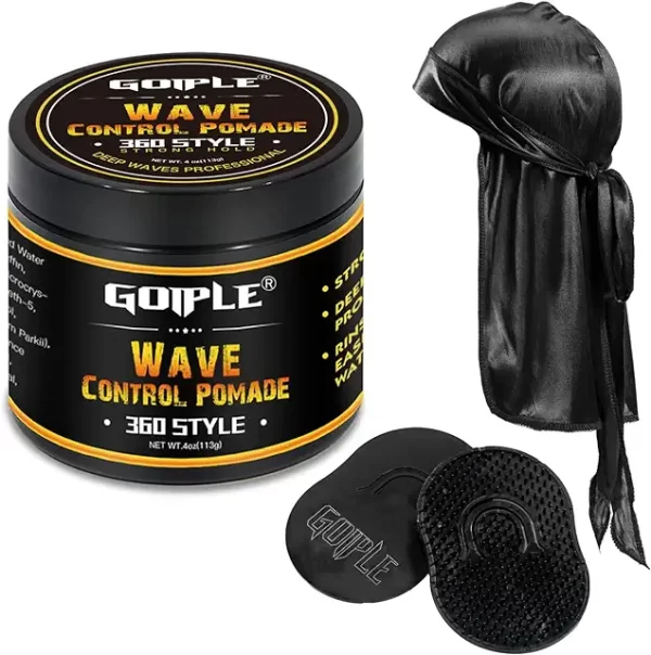 Natural Wave Pomade for Men Strong Hold, Easy Wash