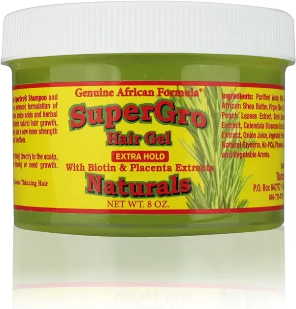 SuperGrow Hair Gel Extra Hold 8oz